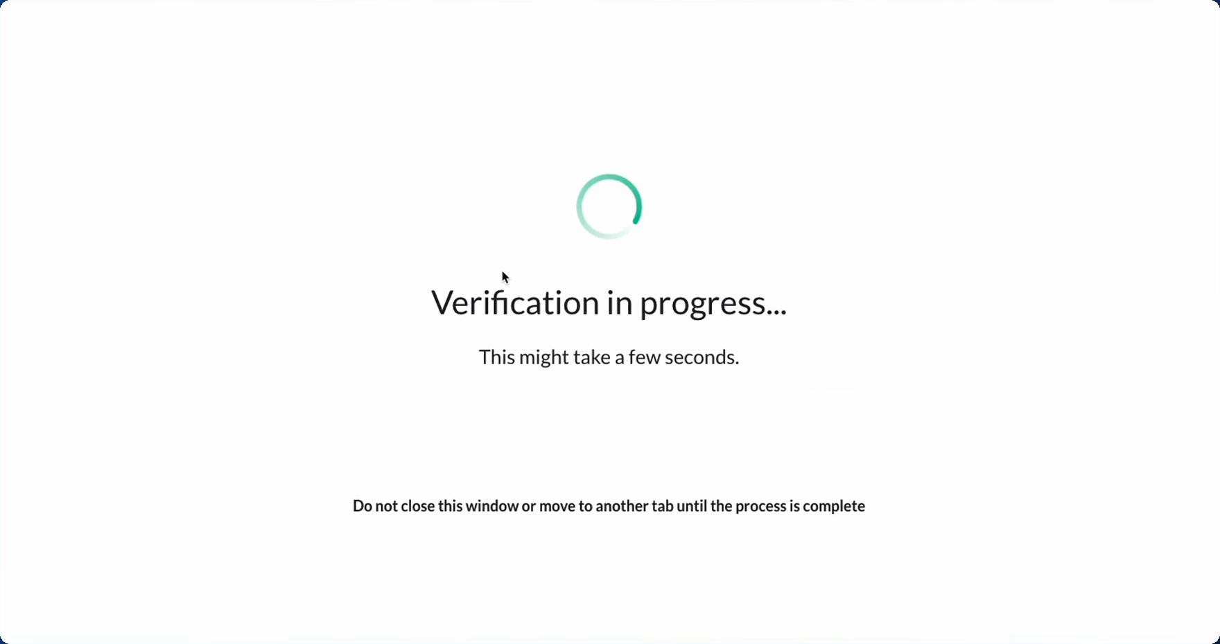 The imper.ai page showing "Verification in progress" while the checks run.